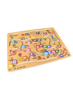 Gyerek fa puzzle-labirintus Ábécé