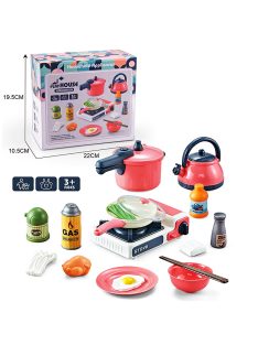 Gyermek tűzhelykészlet edényekkel és termékekkel